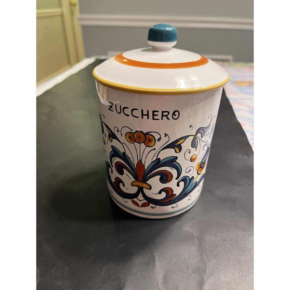 Nova Deruta Zucchero Sugar Ceramic Jar - Made In Italy